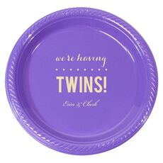 We're Having Twins Plastic Plates