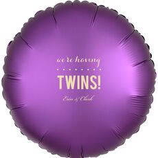 We're Having Twins Mylar Balloons