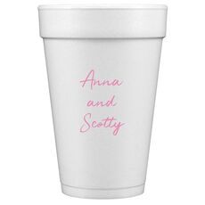 Your Choice of Text Styrofoam Cups