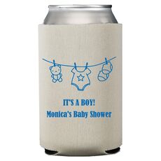 Teddy Bear Clothesline Collapsible Koozies