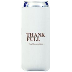 Thank Full Collapsible Slim Koozies
