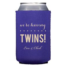 We're Having Twins Collapsible Koozies