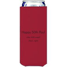 Your Message Collapsible Slim Koozies