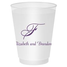 Pick Your Single Monogram with Text Shatterproof Cups