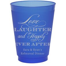 Love Laughter Ever After Colored Shatterproof Cups