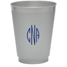 Shaped Oval Monogram Colored Shatterproof Cups