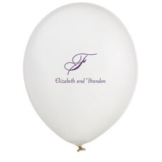 Pick Your Single Monogram with Text Latex Balloons