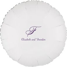 Pick Your Single Monogram with Text Mylar Balloons