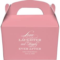 Love Laughter Ever After Gable Favor Boxes