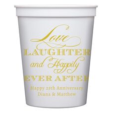 Love Laughter Ever After Stadium Cups