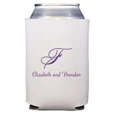 Pick Your Single Monogram with Text Collapsible Koozies