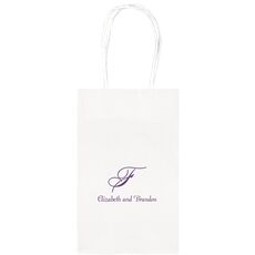 Pick Your Single Monogram with Text Medium Twisted Handled Bags