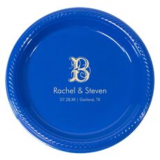 Pick Your Single Initial with Text Plastic Plates