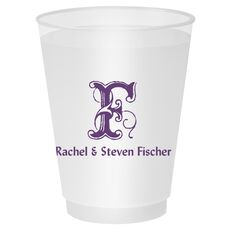 Pick Your Single Initial with Text Shatterproof Cups