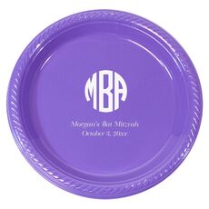 Rounded Monogram with Text Plastic Plates