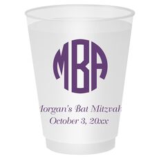 Rounded Monogram with Text Shatterproof Cups