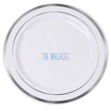 Simple Name Premium Banded Plastic Plates