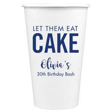 Let Them Eat Cake Paper Coffee Cups