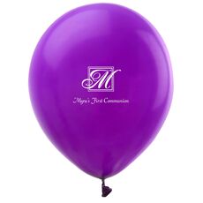 Pick Your Single Initial Monogram with Text Latex Balloons