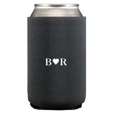 2 Initials Plus Heart Collapsible Koozies