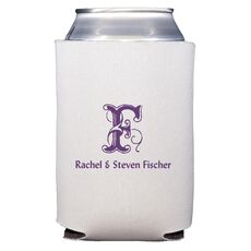 Pick Your Single Initial with Text Collapsible Koozies