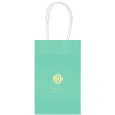 Rounded Monogram with Text Medium Twisted Handled Bags
