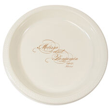 Romantic Script Plastic Plates