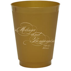 Romantic Script Colored Shatterproof Cups