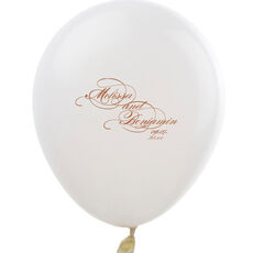 Romantic Script Latex Balloons