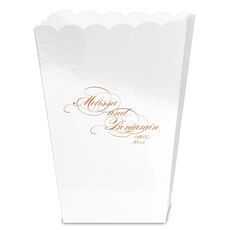 Romantic Script Mini Popcorn Boxes