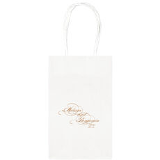 Romantic Script Medium Twisted Handled Bags