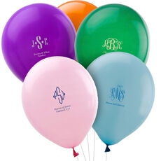 Pick Your Three Letter Monogram Style with Text Latex Balloons