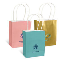 Pick Your Three Letter Monogram Style with Text Mini Twisted Handled Bags