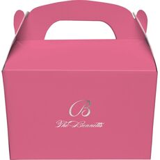 Pick Your Initial Monogram with Text Gable Favor Boxes
