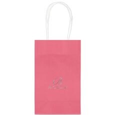 Pick Your Initial Monogram with Text Medium Twisted Handled Bags