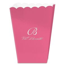 Pick Your Initial Monogram with Text Mini Popcorn Boxes
