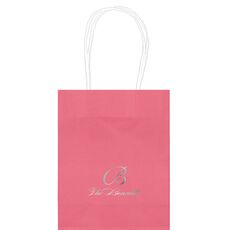 Pick Your Initial Monogram with Text Mini Twisted Handled Bags