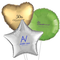 Custom with Your 1-Color Artwork with Text we will Typeset Mylar Balloons