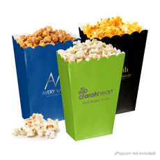 Custom with Your 1-Color Artwork with Text we will Typeset Mini Popcorn Boxes