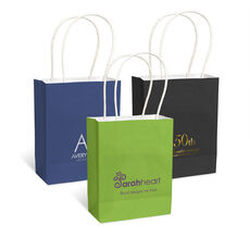 Custom with Your 1-Color Artwork with Text we will Typeset Mini Twisted Handled Bags