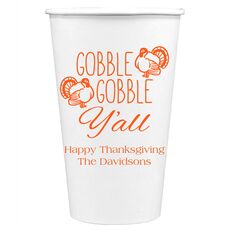 Gobble Gobble Y'all Paper Coffee Cups