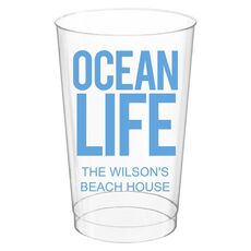 Ocean Life Clear Plastic Cups