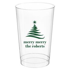 Artistic Christmas Tree Clear Plastic Cups