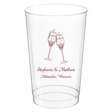Champagne Crystal Toast Clear Plastic Cups