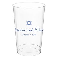 Little Star of David Clear Plastic Cups