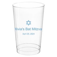 Little Star of David Clear Plastic Cups
