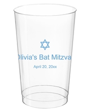 Little Star of David Clear Plastic Cups