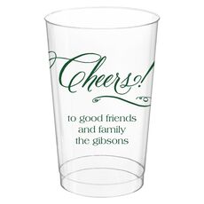 Elegant Cheers Clear Plastic Cups