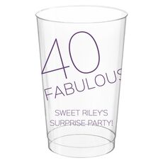 40 & Fabulous Clear Plastic Cups