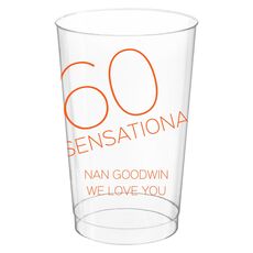 60 and Sensational Clear Plastic Cups